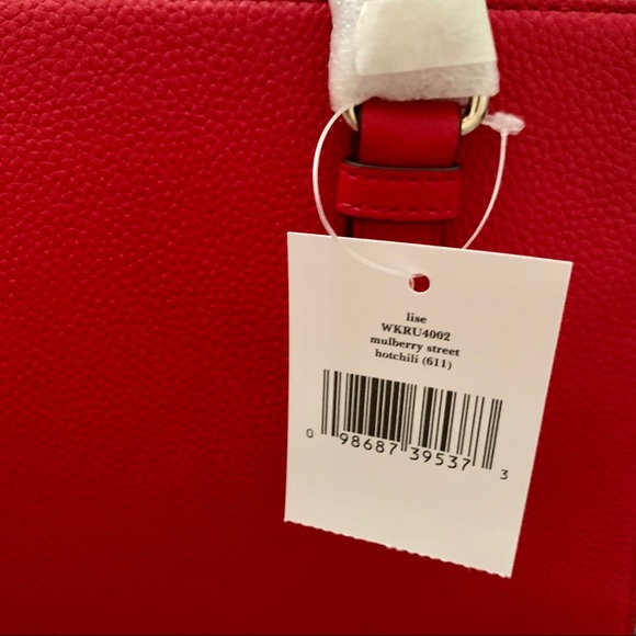 NWT KateSpade Mulberry St LISE in Hot Chili RED - Picture 6 of 10